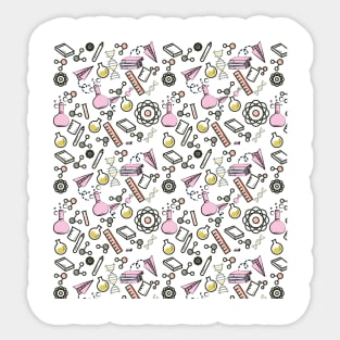 teacher girly science Pink science teachers mask Sticker